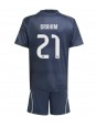 Billige Real Madrid Brahim Diaz #21 Bortedraktsett Barn 2025-26 Kortermet (+ Korte bukser)